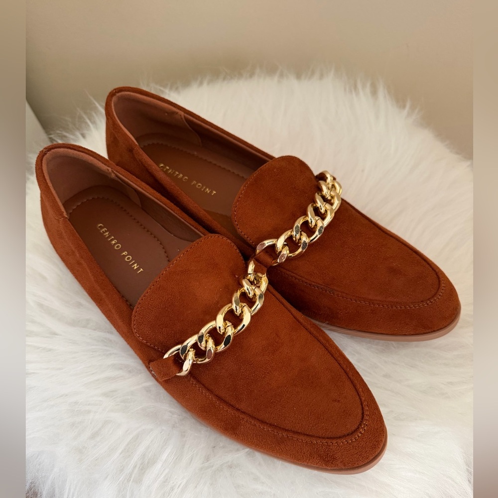 Brown Chain Loafers
